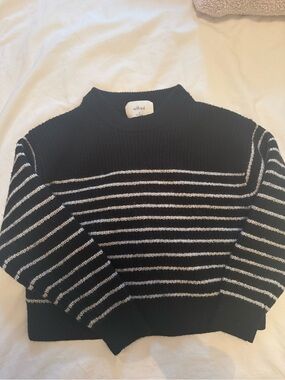 Wilfred Black & White Striped Knit Top